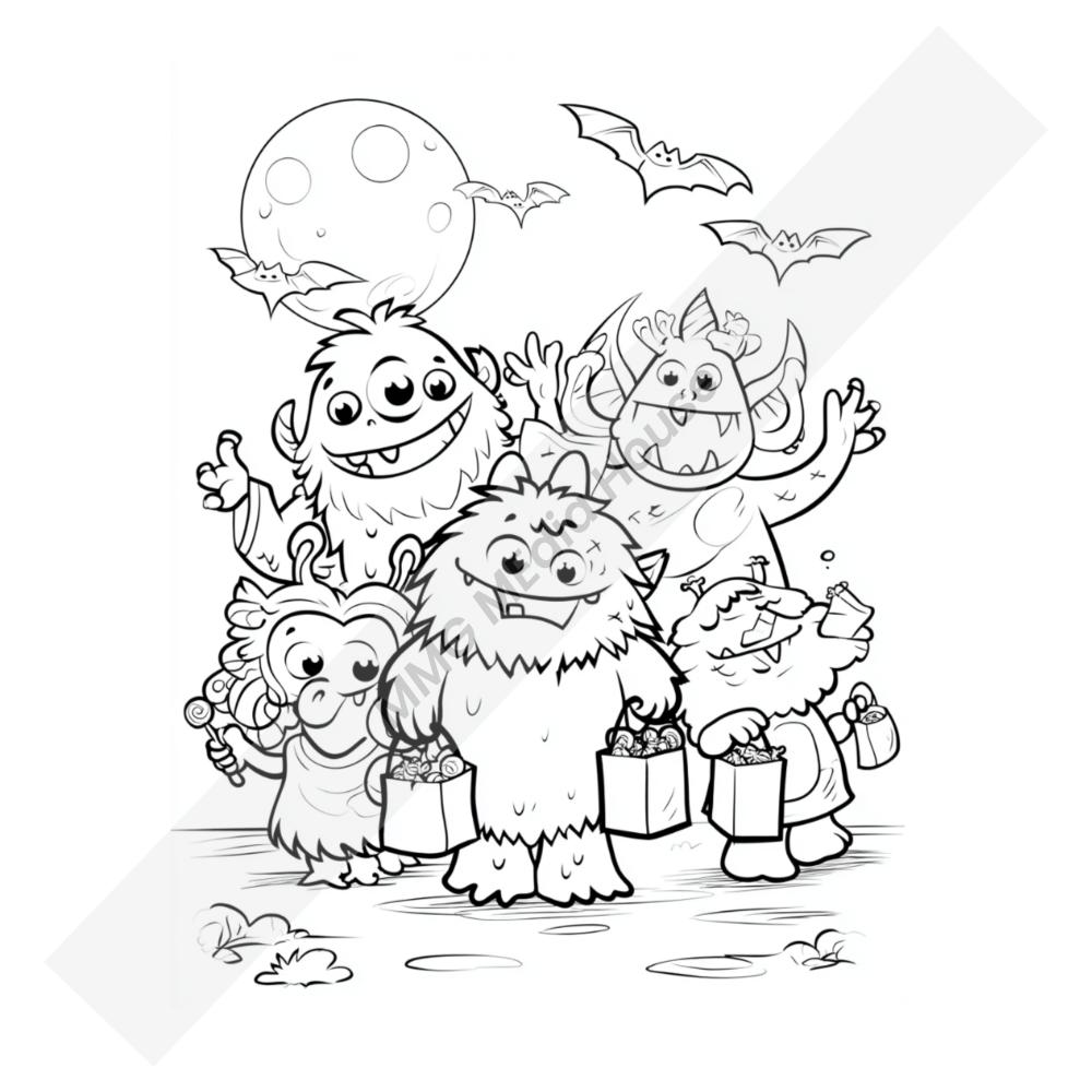 Halloween cute monsters