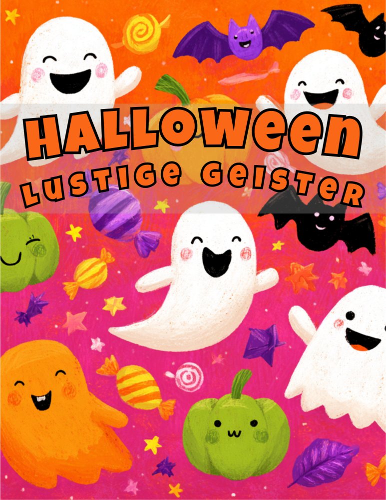 Halloween lustige Geister Malvorlagen
